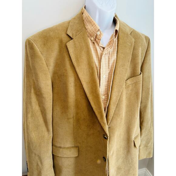 Dockers Tan Corduroy Blazer Men’s 48L S913 Classic Light Brown Tailored Jacket - Picture 8 of 8